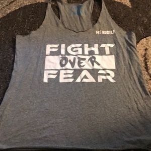 Fight over fear lil monstar fit hustle tank